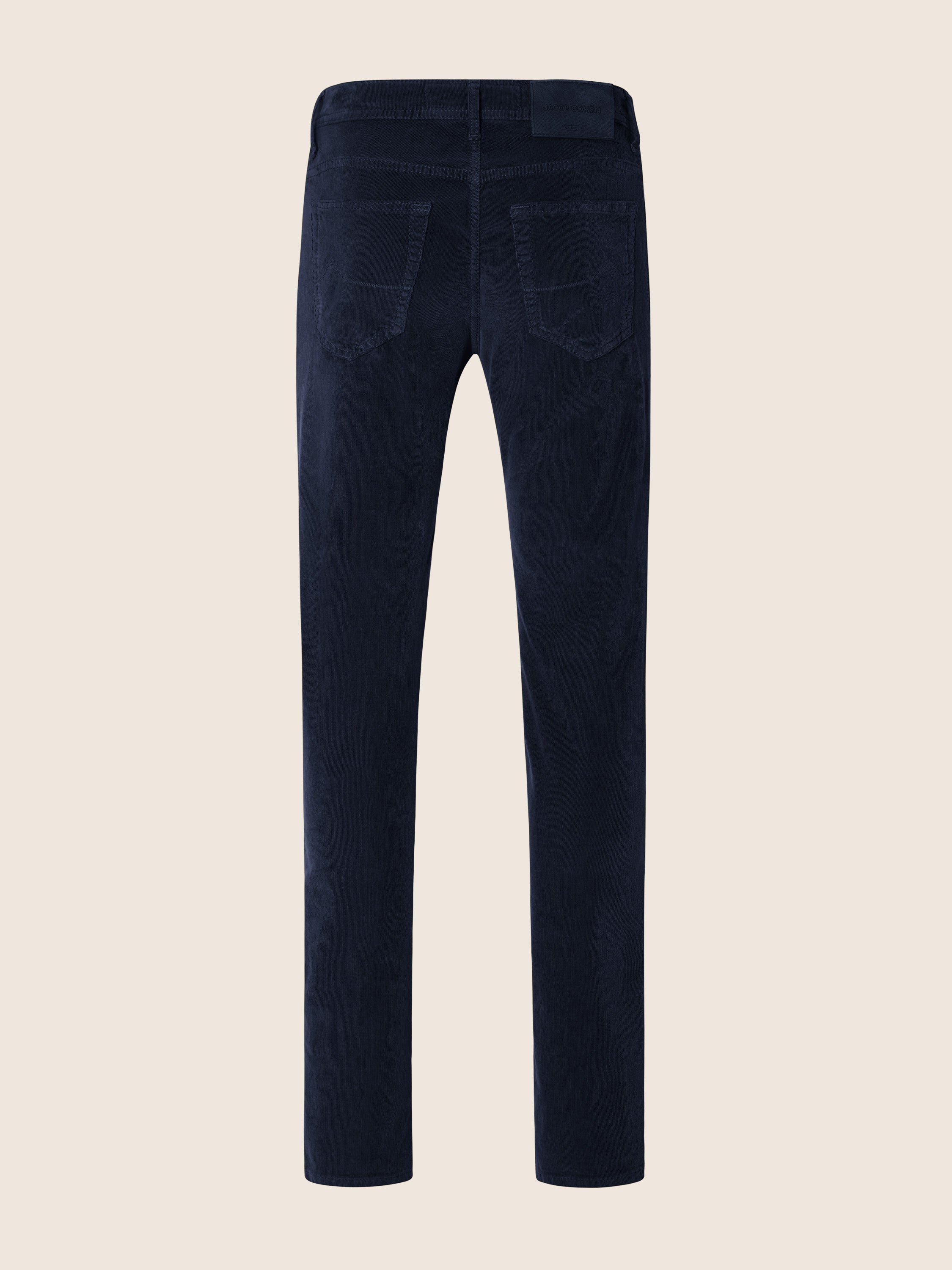 Bard Regular-Slim 5 Pocket Pants in Dark Blue Stretch Corduroy