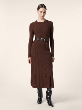 Shaved Wool Ribbed Dress