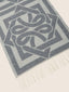 Scarf in Grey and White Wool-Cashmere Jacquard | Jacob Cohën