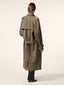 Trench in drill di lana verde scuro | Jacob Cohën | Details 3