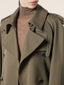 Trench in drill di lana verde scuro | Jacob Cohën | Details 4