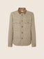 Beige Cotton Canvas Padded Overshirt | Jacob Cohën