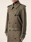 Trench in drill di lana verde scuro | Jacob Cohën | Details 5