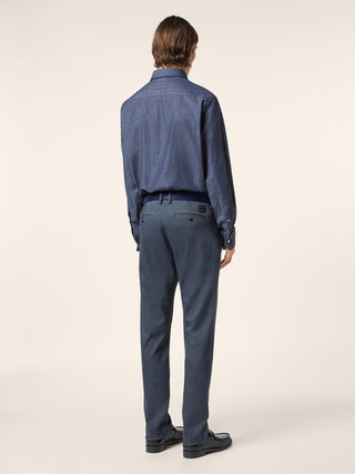 Cotton-Cashmere Chambray Shirt