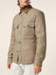 Beige Cotton Canvas Padded Overshirt | Jacob Cohën | Details 4