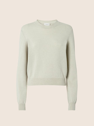 Pull ras du cou en cachemire vert cèdre