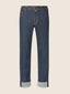 Edo LTD Regular-Straight 5 Pocket Jeans in Dark Blue Stretch Selvedge Denim with Rinse Wash | Jacob Cohën