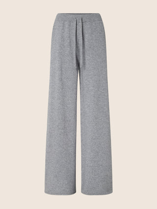 Joggers in Light Grey Melange Cashmere