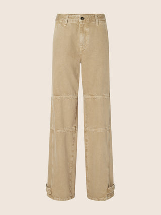 Kris Cargo Pants in Incense Cotton and Lyocell Bull Fabric with Used Effect