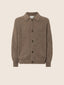 Cardigan in Brown Melange Brushed-Yarn Alpaca Blend | Jacob Cohën