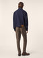 Navy Blue Wool Cloth Trucker Jacket | Jacob Cohën | Details 3