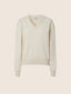 V-Neck Sweater in Cream Cashmere | Jacob Cohën