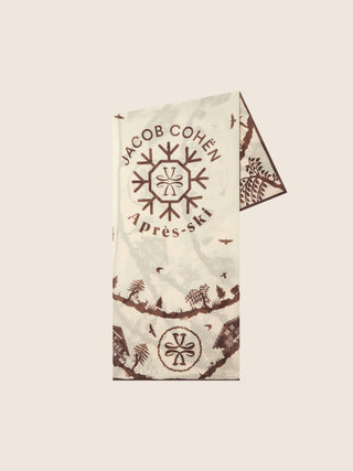 Schal aus reiner Wolle mit zweifarbigem Print