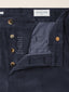 Justin Straight Chino Pants in Navy Blue Cotton Corduroy | Jacob Cohën | Details 3