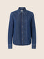 Pleated Shirt in Dark Blue Light Denim | Jacob Cohën