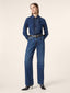 Pleated Shirt in Dark Blue Light Denim | Jacob Cohën