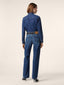 Pleated Shirt in Dark Blue Light Denim | Jacob Cohën | Details 3