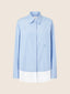 Oversize Popeline Shirt in Azure Striped Cotton Poplin | Jacob Cohën