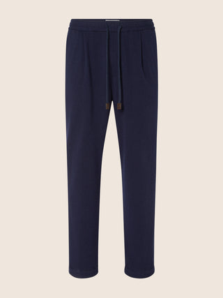 Daniel Carrot Chino Pants in Navy Blue Cashmere Fleece