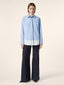 Oversize Popeline Shirt in Azure Striped Cotton Poplin | Jacob Cohën