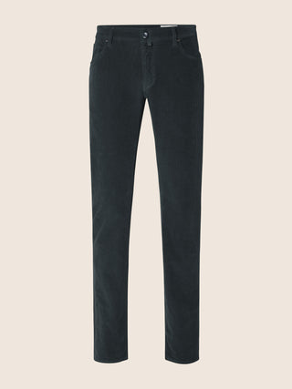 Bard Regular-Slim 5 Pocket Pants in Gunmetal Grey Stretch Corduroy