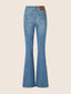 Victoria Flared 5 Pocket Jeans in Light Blue Cotton and Lyocell Comfort Denim | Jacob Cohën | Details 3