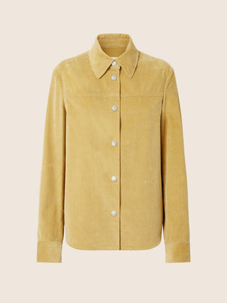 Overshirt in Hay Cotton Corduroy