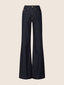 Jackie Palazzo 5 Pocket Jeans in Dark Blue Cotton Denim with Rinse Wash | Jacob Cohën