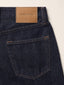 Jackie Palazzo 5 Pocket Jeans in Dark Blue Cotton Denim with Rinse Wash | Jacob Cohën