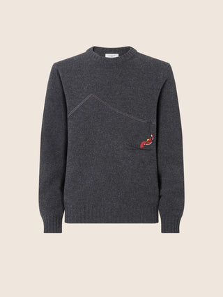 Grey Melange Wool Sweater