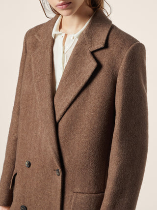 Herringbone Wool Coat