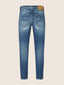 Jude Tapered 5 Pocket Jeans in Dark Blue Pure Cotton Denim | Jacob Cohën | Details 3