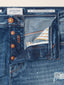 Jude Tapered 5 Pocket Jeans in Dark Blue Pure Cotton Denim | Jacob Cohën | Details 4