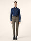 Mary Slim Trousers in Khaki Stretch Wool Canvas | Jacob Cohën