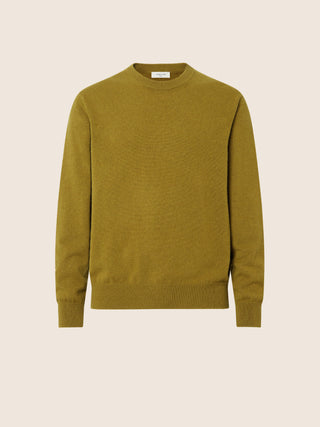 Cardamom Green Cashmere Crewneck Sweater