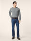 Crewneck Sweater in Grey Melange Brushed-Yarn Alpaca Blend | Jacob Cohën