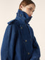 Trench in denim di cotone blu scuro lavaggio rinse | Jacob Cohën | Details 6