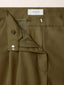 Tracy Wide Pants in Dark Green Wool Batavia | Jacob Cohën | Details 4