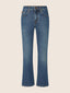 Kate Crop Straight 5 Pocket Jeans in Medium Blue Cotton and Lyocell Comfort Denim | Jacob Cohën