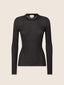 Crewneck Sweater in Black Wool Blend | Jacob Cohën