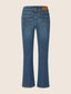 Kate Crop Straight 5 Pocket Jeans in Medium Blue Cotton and Lyocell Comfort Denim | Jacob Cohën | Details 3