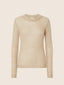 Pull ras du cou en mélange mohair-soie beige clair | Jacob Cohën