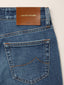 Kate Crop Straight 5 Pocket Jeans in Medium Blue Cotton and Lyocell Comfort Denim | Jacob Cohën