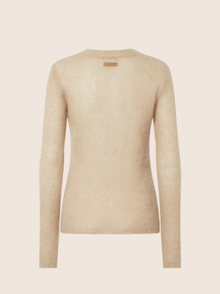 Pull en mélange mohair et soie