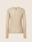 Pull ras du cou en mélange mohair-soie beige clair | Jacob Cohën