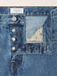 Grace Wide 5 Pocket Jeans in Light Blue Cotton Denim | Jacob Cohën | Details 4