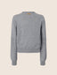 Crewneck Sweater in Light Grey Melange Cashmere | Jacob Cohën