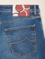 Bard Regular-Slim 5 Pocket Jeans in Medium Blue Power Stretch Denim | Jacob Cohën