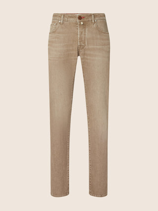 Bard Regular-Slim 5 Pocket Jeans in Almond Comfort Denim