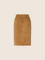 Midi Skirt in Caramel Suede | Jacob Cohën